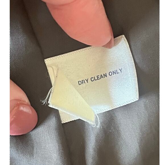 Gap Gray 100% Wool Down Puffer Zip Hood Jacket Coat flawed damaged repair XSmall - Picture 14 of 14